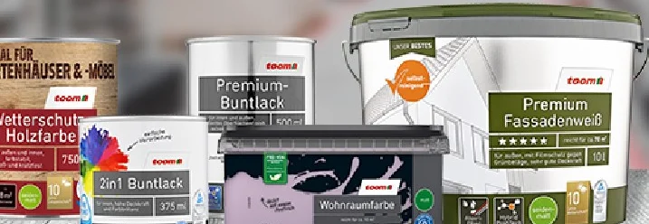 Fünf verschiedene Farbdosen